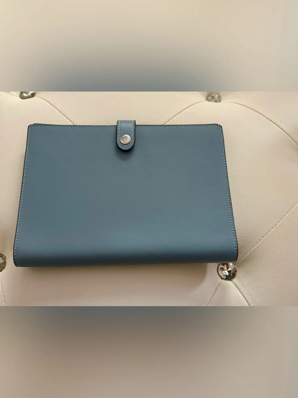 NEW Coach Cornflower Blue Smooth Leather Notebook Journal Diary Planner